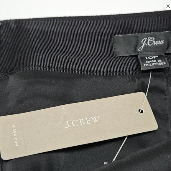 NEW J. Crew Black Pencil Skirt Super 120s Wool 10P Petite Style 03216 - Picture 3 of 3
